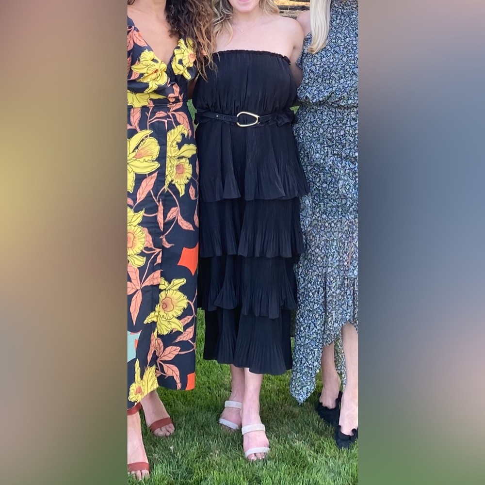Black Strapless Dress bump friendly
